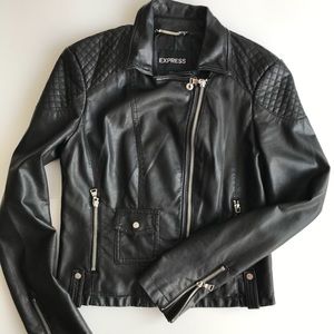 Express Black Leather Jacket